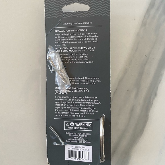 Lot Of 3 Satin Nickel Finish Hooks -2 & 1 Wooden Key Holder - Picture 8 of 9